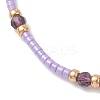 7Pcs 7 Colors Adjustable Round Glass Seed Beads Braided Bead Bracelets Set for Women BJEW-MZ00288-4