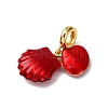 Brass Enamel European Dangle Charms KK-C119-01B-3