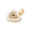 Brass Micro Pave Cubic Zirconia Pendants KK-Q030-02C-G-3