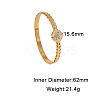 304 Stainless Steel Rhinestone Hinged Bangles FS-WG8BDCA-02-4