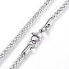 304 Stainless Steel Lantern Chain Necklaces NJEW-G310-08P-2