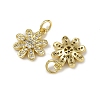 Brass Micro Pave Cubic Zirconia Pendants KK-I358-063G-K-2