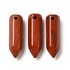 Natural Red Jasper Pointed Pendants G-C158-05I-1