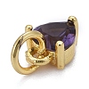 Brass Micro Pave Cubic Zirconia Charms KK-P192-08-G03-3