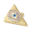 Rack Plating Brass Micro Pave Cubic Zirconia Enamel Pendants KK-P290-56B-G-2