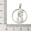 Christmas Theme 304 Stainless Steel Pendants STAS-Q005-01P-01-3