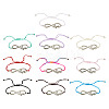10Pcs 10 Color Alloy Infinity with Hope Link Bracelets Set for Men Women BJEW-TAC0008-02-2