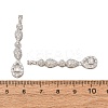 Brass Micro Pave Clear Cubic Zirconia Pendants CU-CBADD64-05P-3