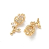 Brass Micro Pave Cubic Zirconia Pendants KK-Z136-35G-02-2