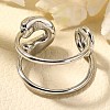 304 Stainless Steel Open Cuff Rings for Women LS-RJEW-A054-01P-1