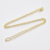 Brass Cable Chains Necklace Making MAK-N029-01G-2