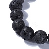 Natural Lava Rock Beads Stretch Bracelets BJEW-JB04173-14-2