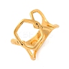Ion Plating(IP) 304 Stainless Steel Hollow Hexagon Finger Rings for Women RJEW-S414-26B-G-1