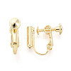 Brass Screw Clip-on Earring Converters Findings KK-N229-01B-2