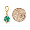 Alloy Enamel Clover Pendant Decorations HJEW-JM00661-04-2