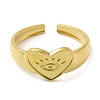 304 Stainless Steel Open Cuff Rings RJEW-K245-65G-1