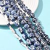 Handmade Blue and White Porcelain Ceramic Beads Strands PORC-L018-03-5