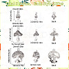 60Pcs 3 Styles Tibetan Style Alloy Pendants TIBEP-SC0002-27-2