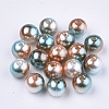 Rainbow ABS Plastic Imitation Pearl Beads OACR-Q174-5mm-09-1