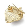 Strawberry Crystal Rhinestone & Acrylic Brooch LS-JEWB-G040-01G-2