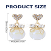 1 Pair Alloy Rhinestione Stud Earrings EJEW-LP0004-94-2