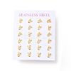 304 Stainless Steel Tiny Rabbit Stud Earrings with 316 Stainless Steel Pins for Women EJEW-J043-04G-3