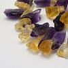 Rough Raw Natural Citrine and Amethyst Beads Strands G-K202-24-3