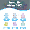 150Pcs 6 Colors Transparent Electroplate Glass Beads Strands GLAA-FH0001-76-3