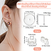 50Pcs Flat Round 304 Stainless Steel Stud Earring Settings STAS-BBC0005-84D-2