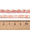 Anti-Tarnish Electroplate Glass Beads Strands EGLA-Q130-02A-10-4