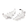 304 Stainless Steel Leaf Pendants STAS-T069-39P-2