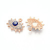Alloy Rhinestone Enamel Pendants PALLOY-T092-03-2