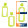 6 Pairs 6 Style Hollow Out Rectangle Acrylic Dangle Stud Earrings EJEW-AN0001-59-3