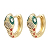 Brass Micro Pave Cubic Zirconia Hoop Earrings EJEW-B146-02G-05-4