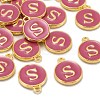 Golden Plated Alloy Enamel Charms ENAM-S118-08S-4