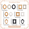 12Pcs 12 Styles Vintage Resin Picture Frame AJEW-AN0007-29-2