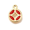 Brass Enamel Charms KK-M301-10G-1
