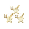 925 Sterling Silver Pave Clear Cubic Zirconia Christmas Gingerbread Man Charms STER-Z104-01G-1