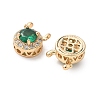 Brass Micro Pave Cubic Zirconia Beads KK-G531-01G-01-2