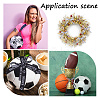 4 Rolls 4 Styles Polyester Sport Ball Printed Grosgrain Ribbon OCOR-GF0004-31B-4