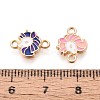 Alloy Enamel Connector Charms PALLOY-N181-11KCG-3