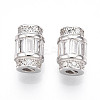 925 Sterling Silver Clear Cubic Zirconia European Clasps STER-T007-144P-1
