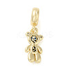 Rack Plating Brass with Cubic Zirconia Pendants KK-Q784-11G-2