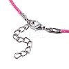 Waxed Cotton Cord Necklace Making MAK-S034-010-4