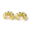Rack Plating Brass Twist Rope Stud Earrings for Women EJEW-M215-01G-2