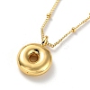 Initial Letter Brass Pendant Necklace LS-NJEW-A015-21G-O-1
