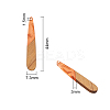 Transparent Resin & Walnut Wood Pendants RESI-CJ0001-78-3
