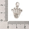 Brass Micro Pave Cubic Zirconia Pendants KK-C072-39P-3