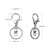 Iron Alloy Lobster Claw Clasp Keychain KEYC-D016-P-4