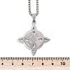 201 Stainless Steel Trinity Knot Wish Knot Pendant Necklaces for Men Women LS-NJEW-K283-36P-3